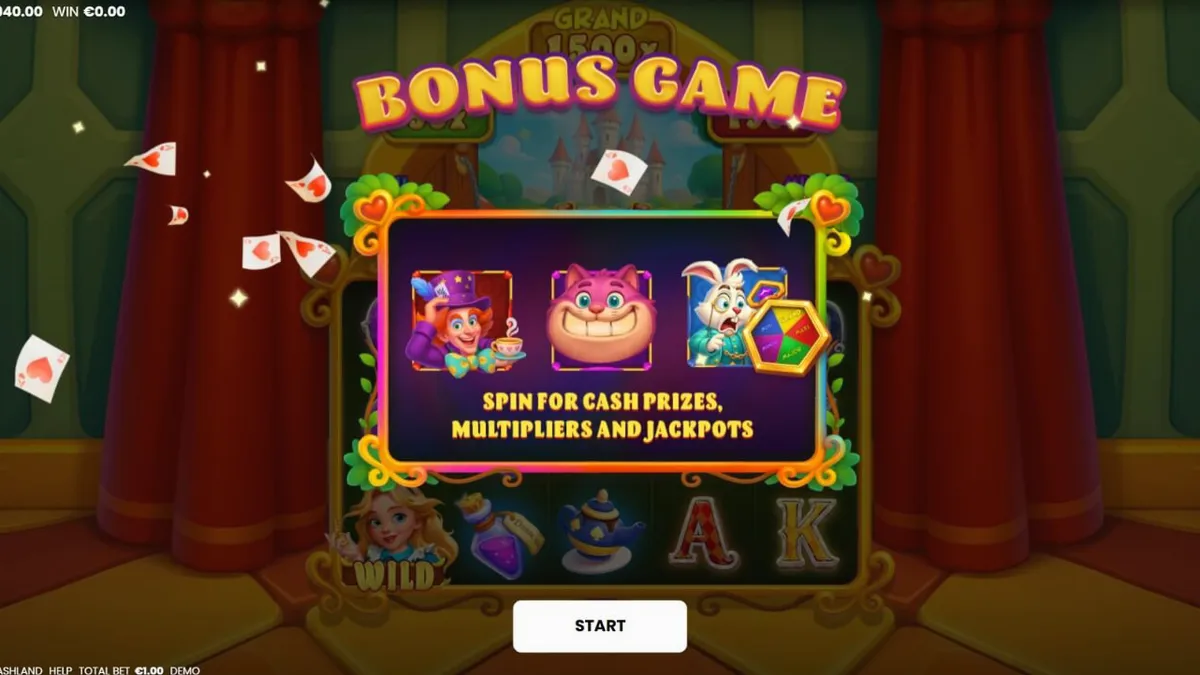 Interface do jogo Alice in Cashland rodando em um smartphone moderno